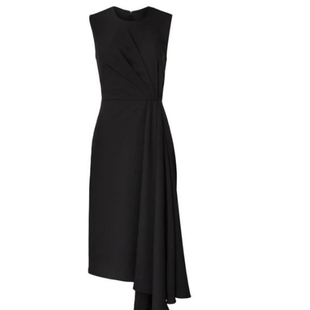 Adam Lippes Black Drape Dress